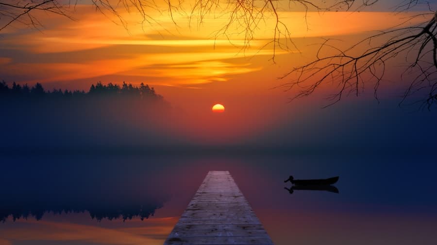 Lakeside dusk — Atmospheric style reference photo